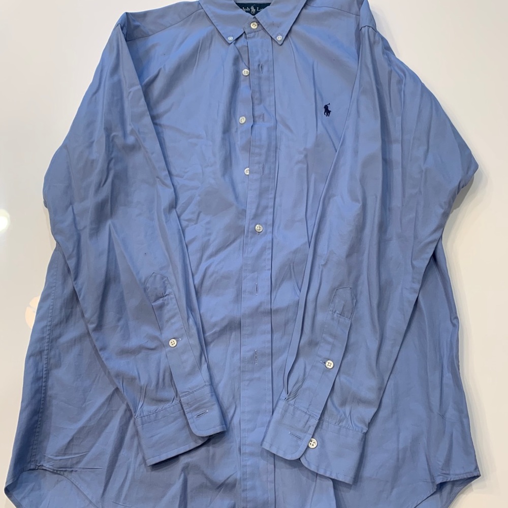 Men’s small long sleeve button up Polo RL